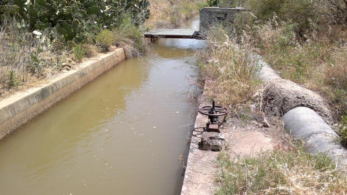 Una acequia en la zona regable del Genil-Cabra.