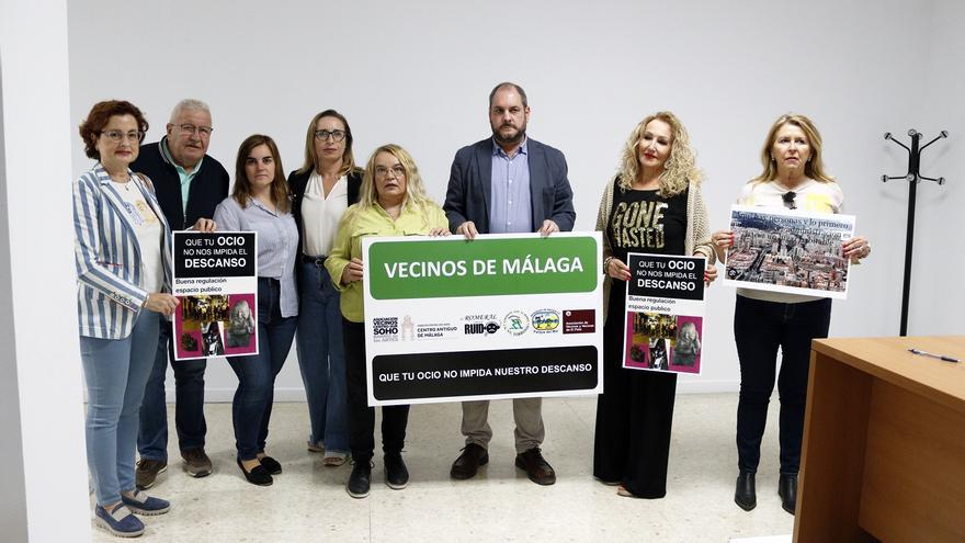 Seis colectivos vecinales se unen contra el ruido y critican la pasividad del Ayuntamiento de Málaga