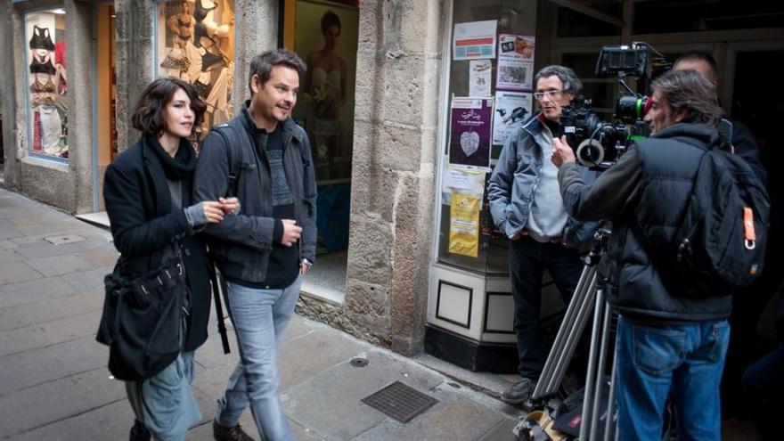 Nerea Barros y Frank Perozo, en Santiago.