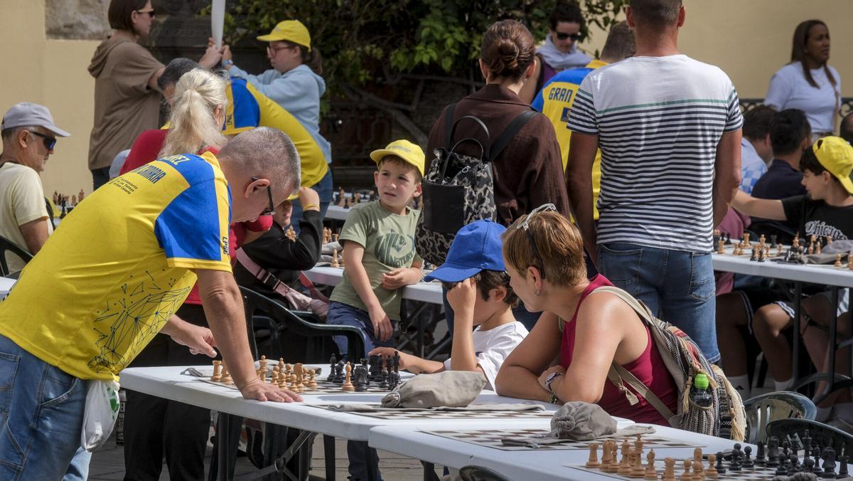 Simultánea de ajedrez en Vegueta, en Las Palmas de Gran Canaria