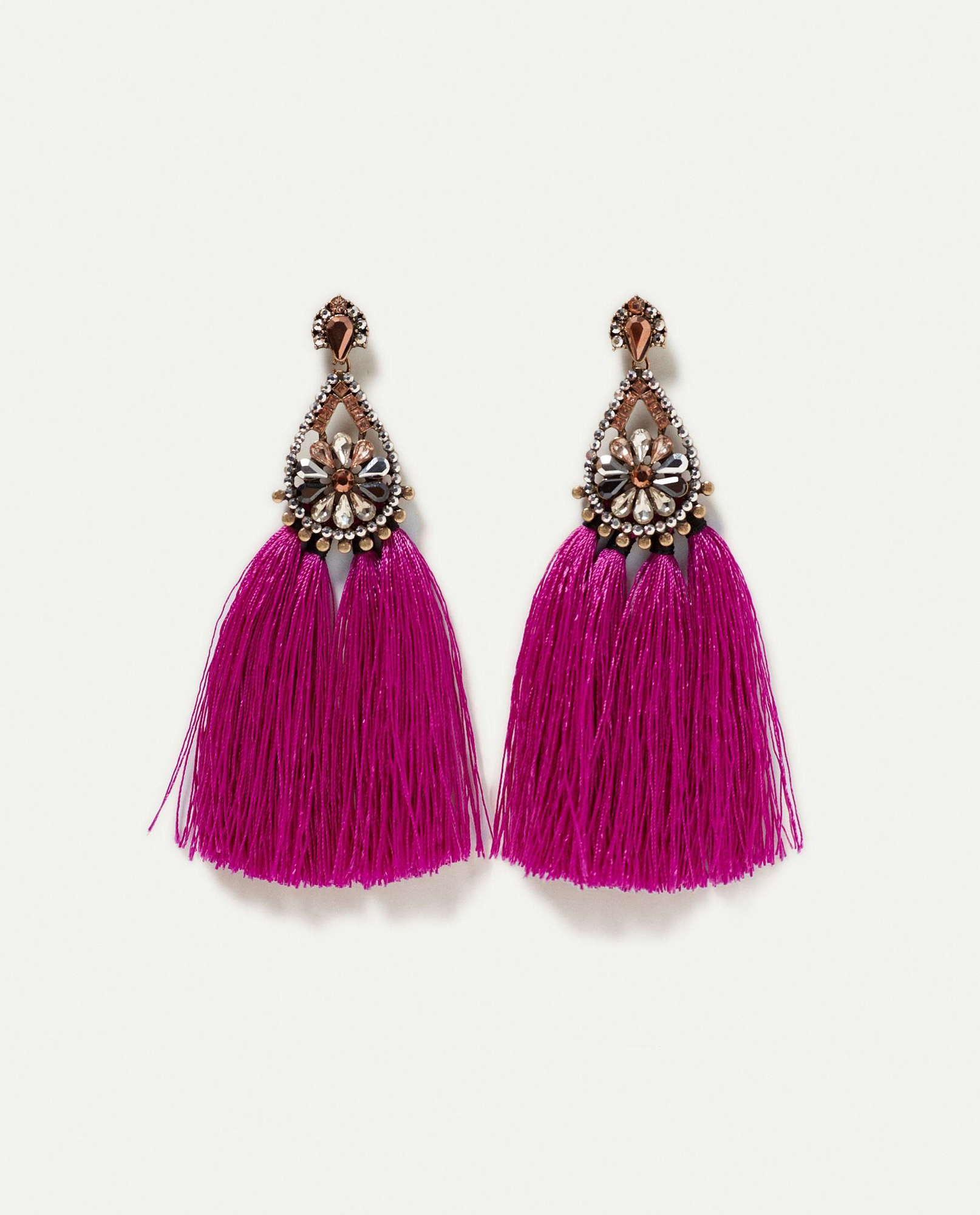 Pendientes pompones, Zara