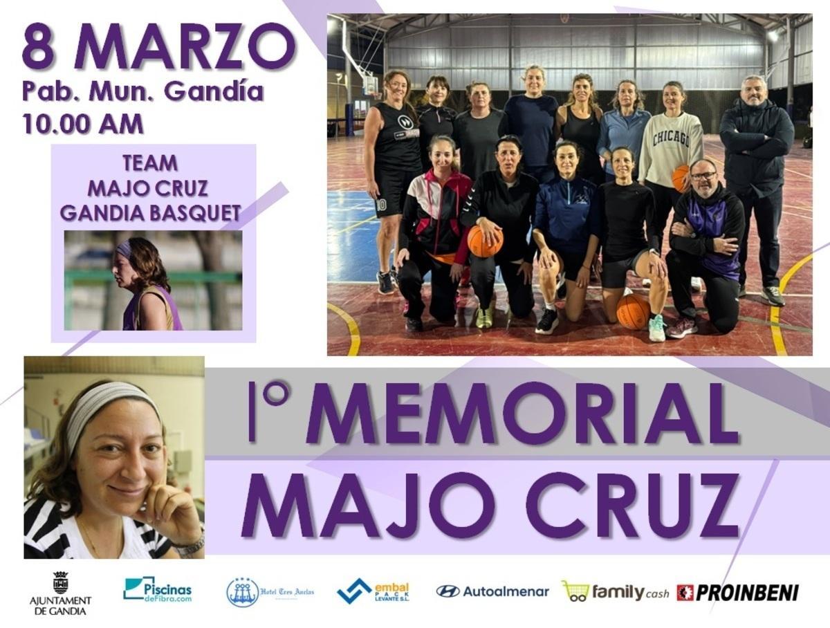 Cartel anunciador del homenaje con la propia Majo y el Team que lleva su nombre