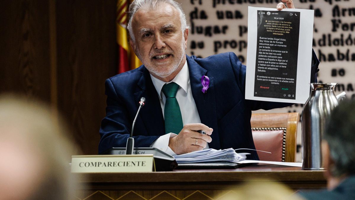 Archivo - El Ministro de Política Territorial y Memoria Democrática, Ángel Víctor Torres, durante su comparecencia en la comisión por el ‘caso Koldo’, en el Senado, a 6 de marzo de 2025, en Madrid (España).