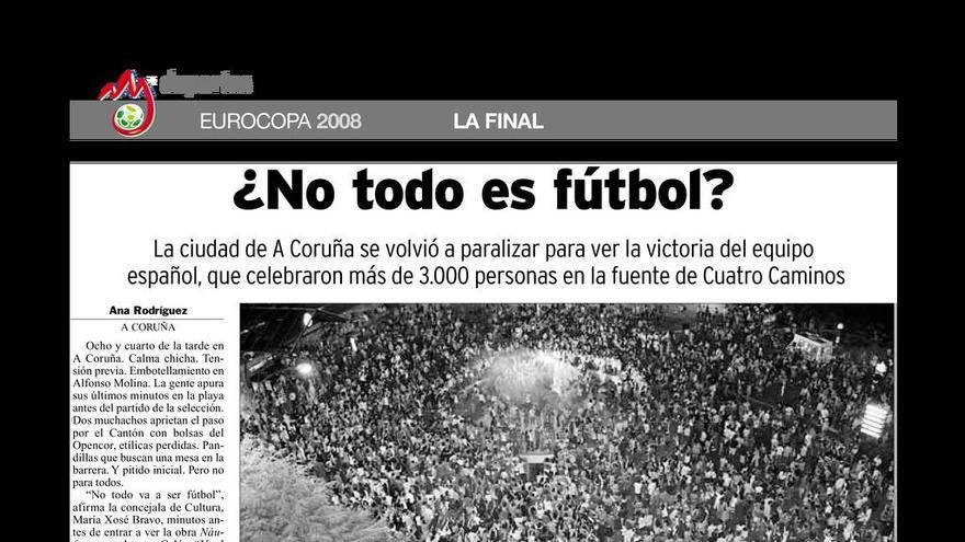 Página de LA OPINIÓN del día 30 de junio de 2008.