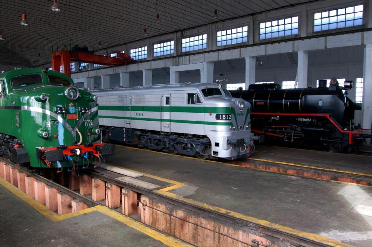 Sala do Museo do Ferrocarril de Monforte.