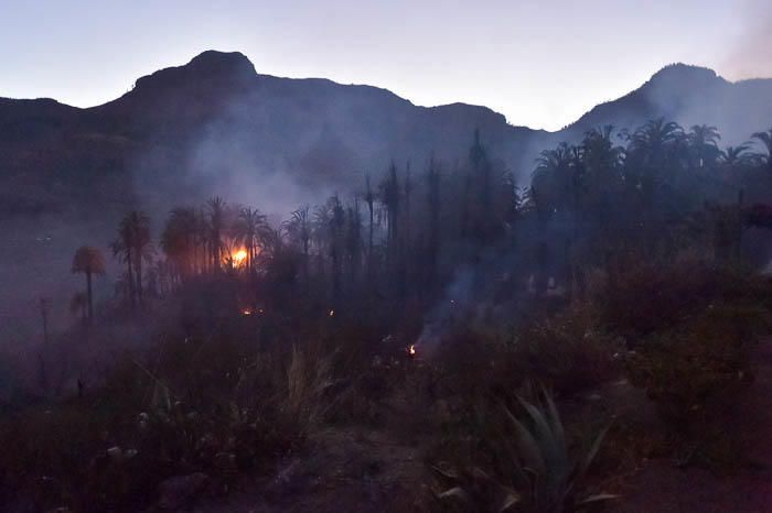 Incendio el hotel Molino del Agua, en Ayacata