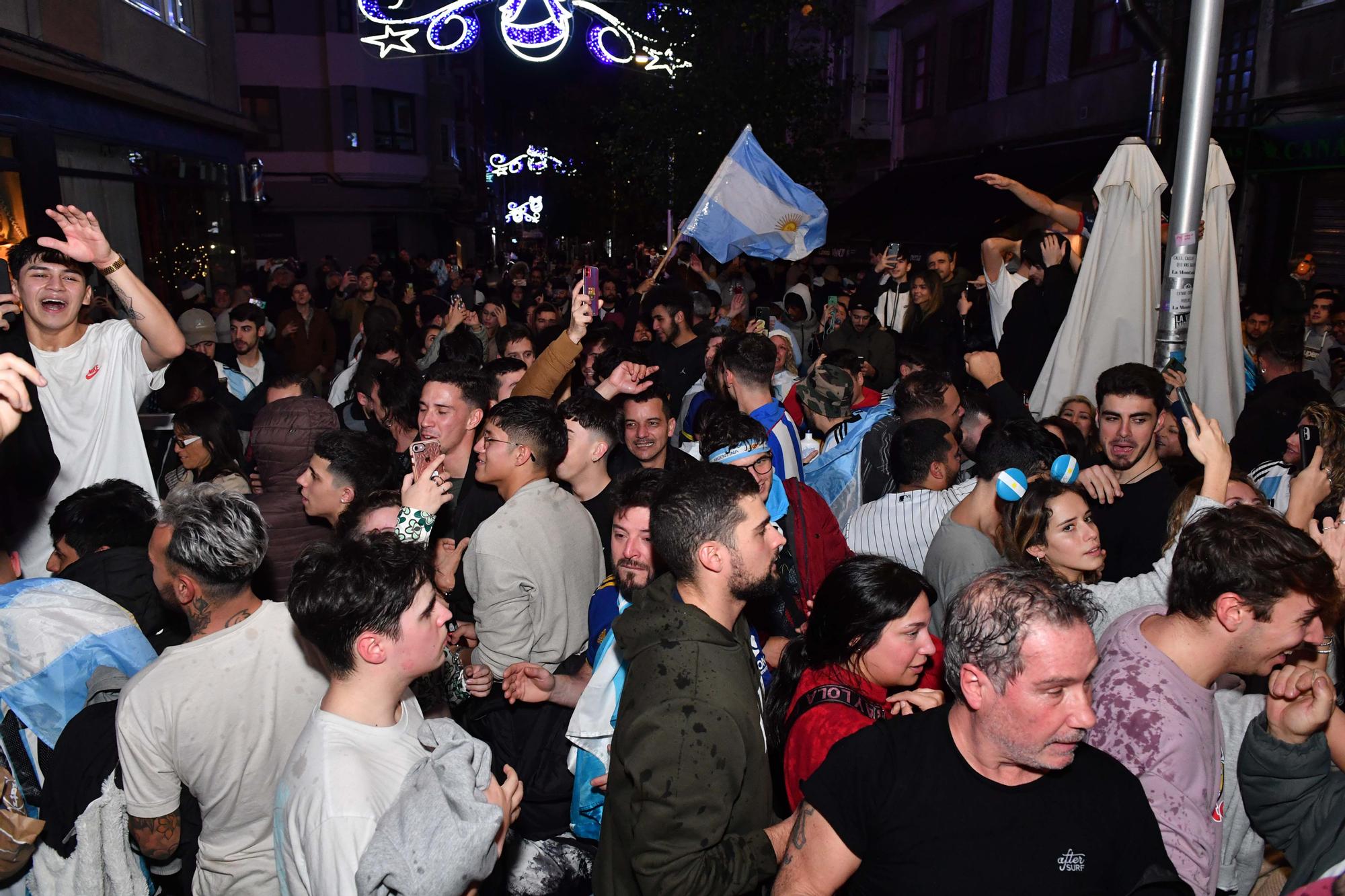 A Coruña celebra la victoria de Argentina en el Mundial