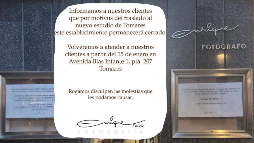 Carlos Sánchez, dueño del histórico estudio de fotografía Enrique: "Dejar el centro de Sevilla es desprenderse de toda una vida"