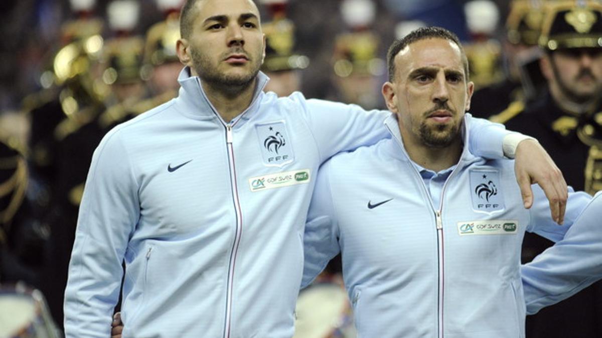 Benzema y Ribéry, en una imagen de marzo del 2013.