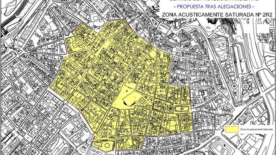 El ayuntamiento reduce la zona saturada de ruidos del Casco Antiguo de Badajoz