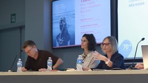 Mercedes Rodriguez, durante su intervención este jueves en la Jornada del Col·legi Oficial dInfermeres de Barcelona.