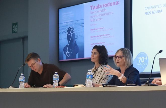 Mercedes Rodriguez, durante su intervención este jueves en la Jornada del Col·legi Oficial dInfermeres de Barcelona.