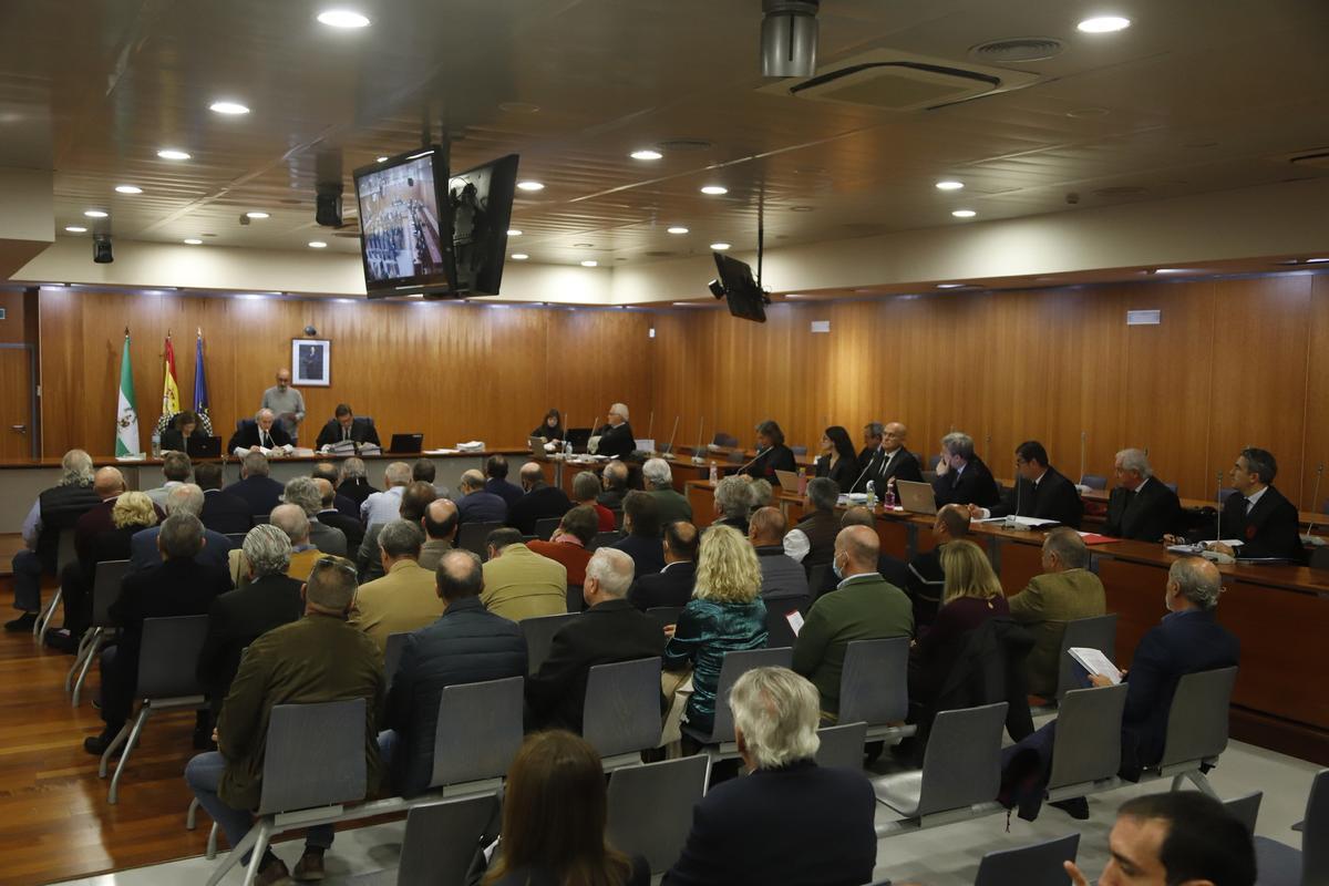 La sala durante el juicio del caso 'Astapa' en la Audiencia de Málaga.