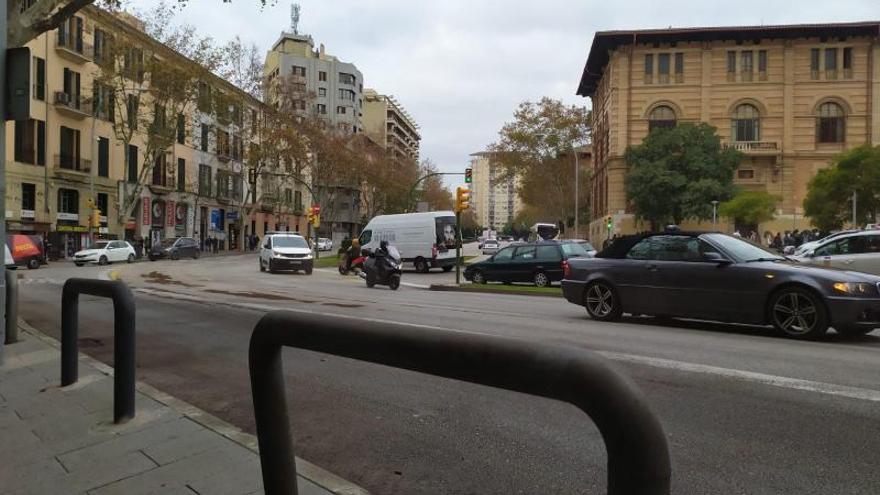 Tramo de la avenida Alemania, en Palma, donde se produjo el accidente el pasado día 17.