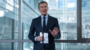 El presidente del PP, Alberto Núñez Feijóo, ofrece declaraciones a los medios durante su visita a la sede de la empresa Isdin, a 9 de diciembre de 2024, en Barcelona, Catalunya (España). ISDIN es una compañía farmacéutica internacional y líder en el mercado dermatológico español, especializada en soluciones para las principales afecciones y necesidades dermatológicas. 09 DICIEMBRE 2024;BARCELONA;ISDIN;FEIJÓO David Zorrakino / Europa Press 09/12/2024. ALBERTO NÚÑEZ FEIJÓO;David Zorrakino