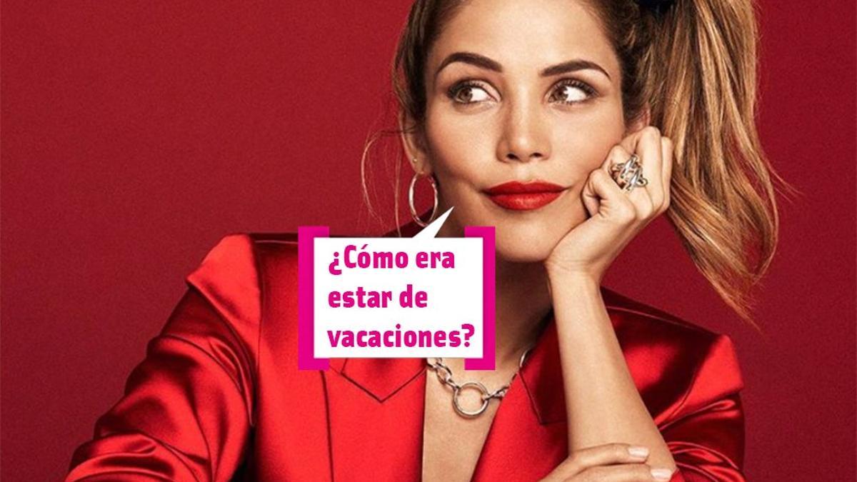 Rosanna Zanetti vestida de rojo y bocadillo: &quot;¿Cómo era estar de vacaciones?&quot;