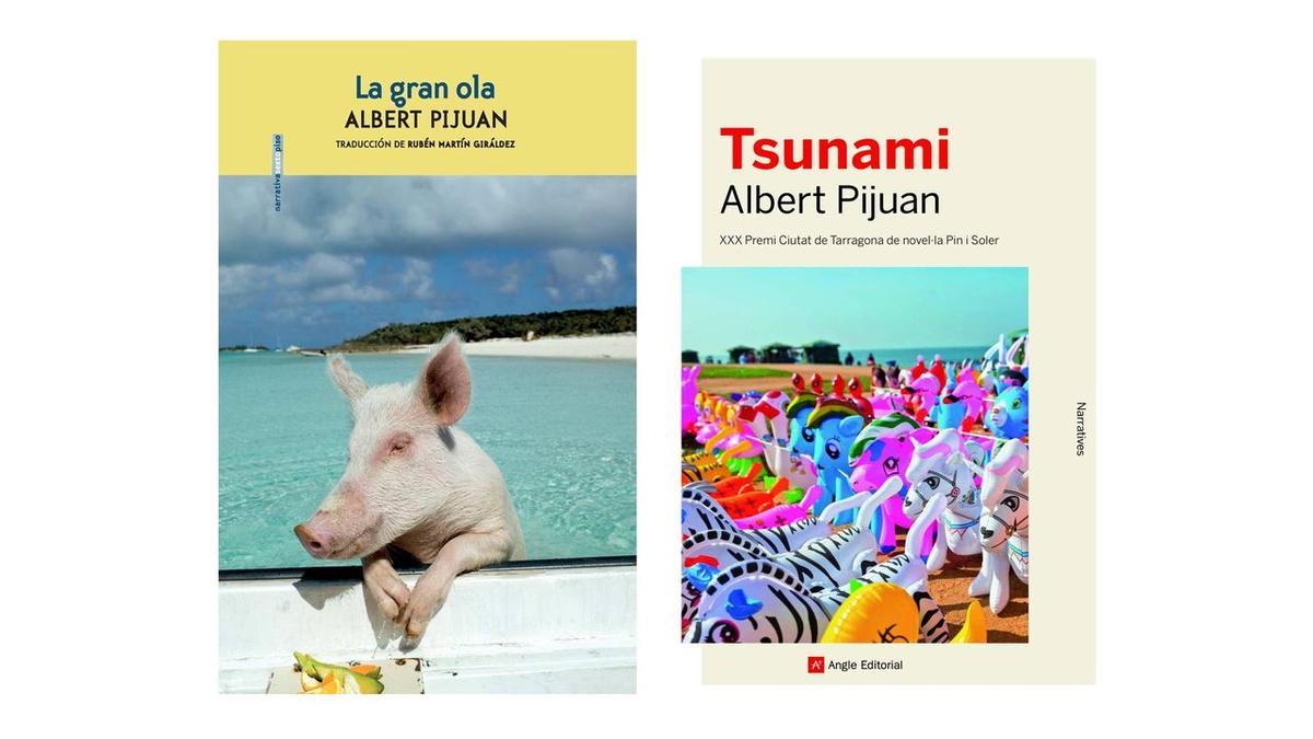 Las ediciones en castellano y catalán de la novela de Albert Pijuan.