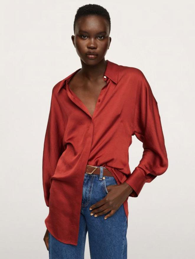 Camisa fluida satinada