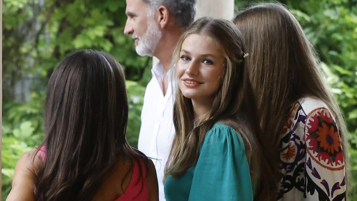 La Princesa Leonor, con la Familia Real, en Mallorca.