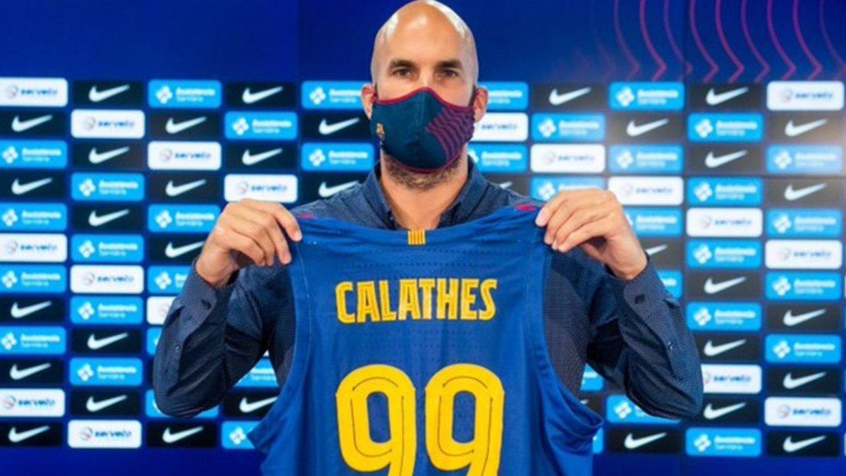 Calathes, único fichaje del Barça, además del técnico, Jasikevicius
