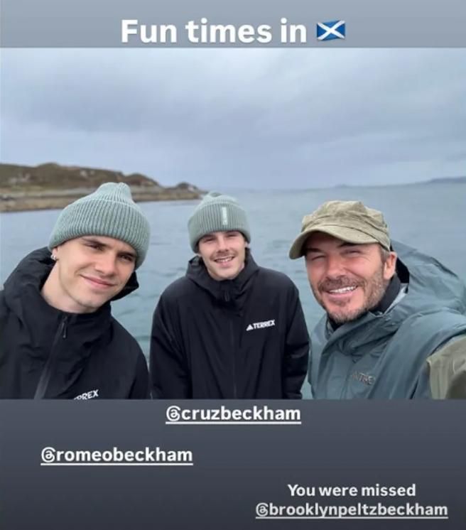 David Beckham se ha acordado de Brooklyn en el viaje con sus otros hijos
