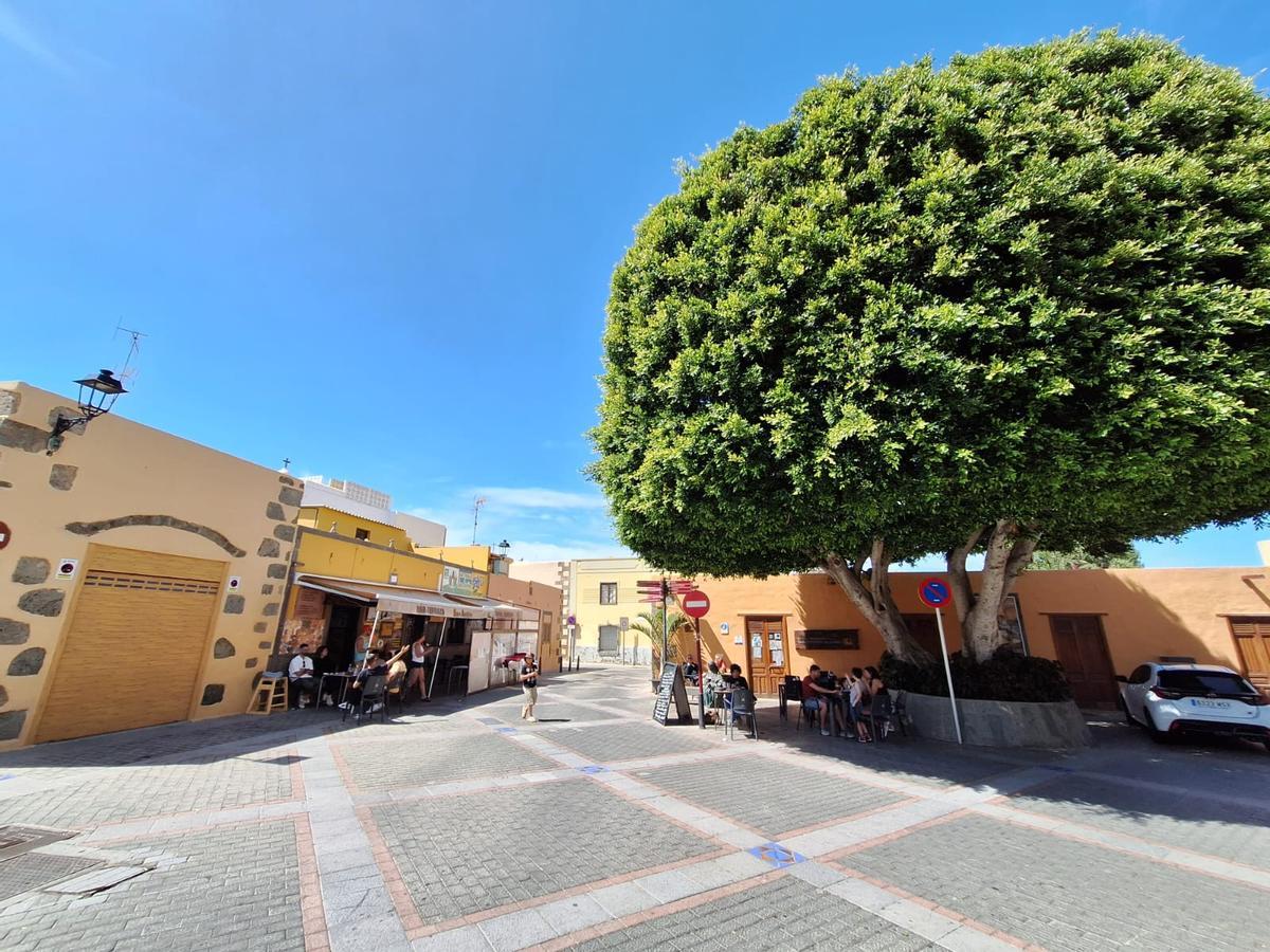 Imagen de la plazoleta de San Antón, en el casco histórico de Agüimes.