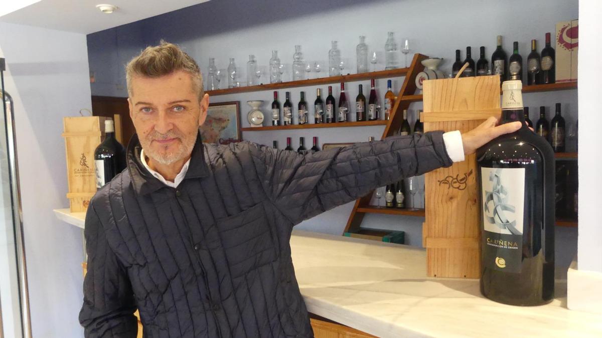 Fernandisco, en el museo del vino de Cariñena.