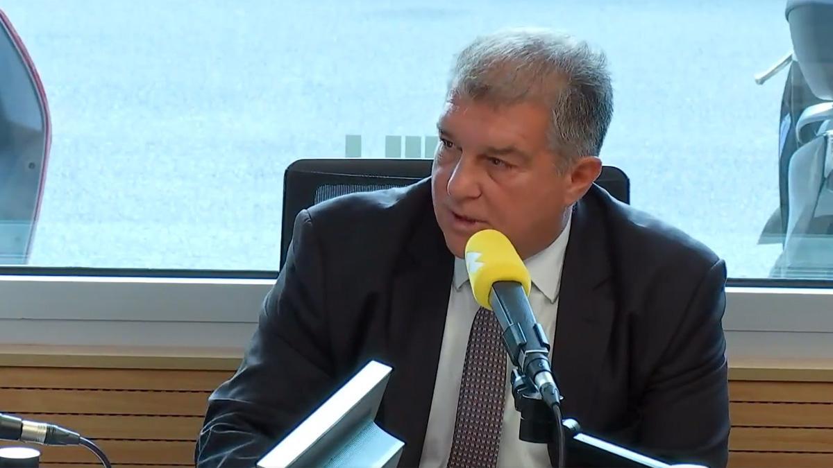 Laporta, durante la entrevista