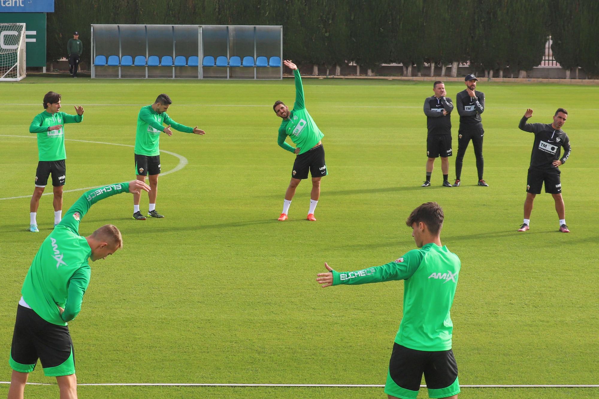 Primer entrenamiento de Machín como entrenador del Elche CF