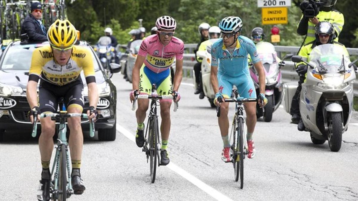 Landa con Contador y Kruijswijk