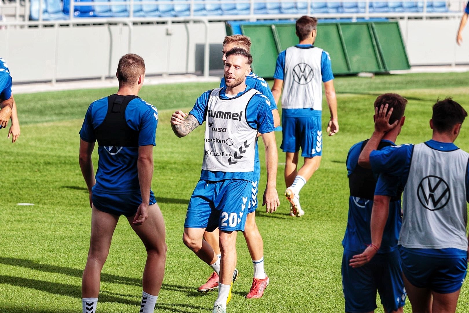 Entrenamiento del CD Tenerife antes del derbi canario