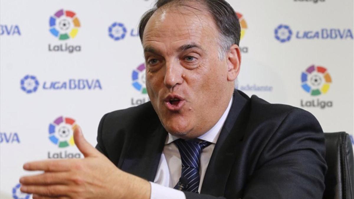 Tebas se mostró muy crítico a lo largo de su comparecencia