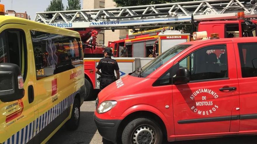 Vehicles d&#039;emergències al lloc dels fets