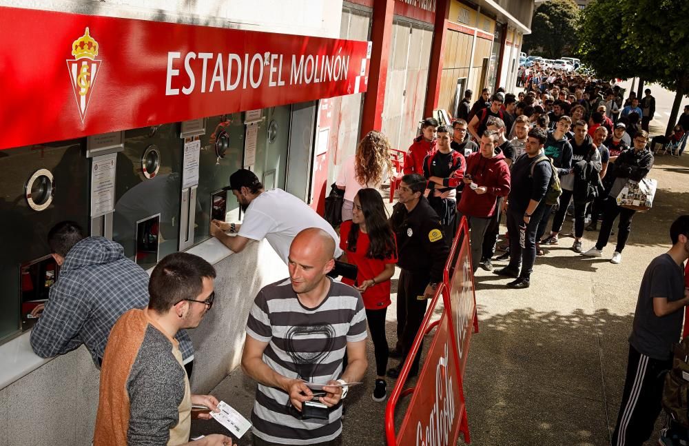 Colas en El Molinón