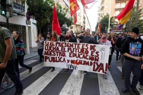 Protesta de estudiantes contra la LOMCE