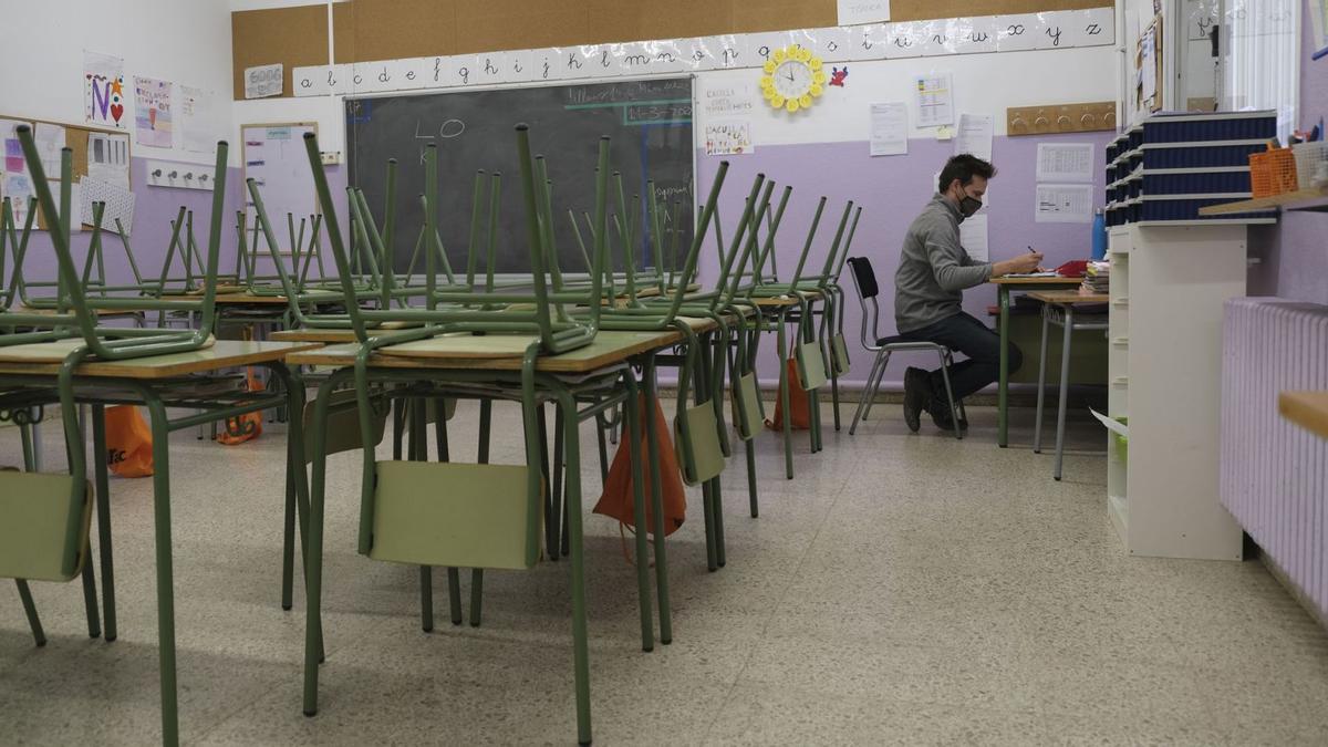 Una aula de l’escola Muntanya del Drac de Manresa