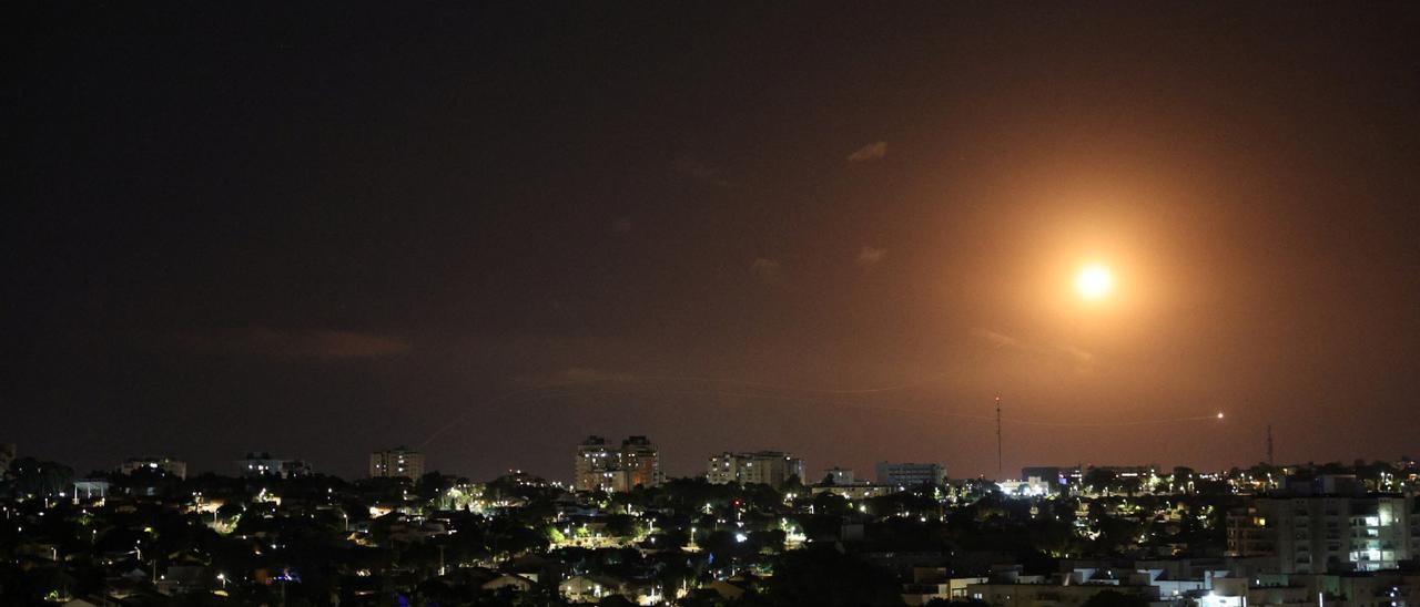 Cohetes sobre la Franja de Gaza.