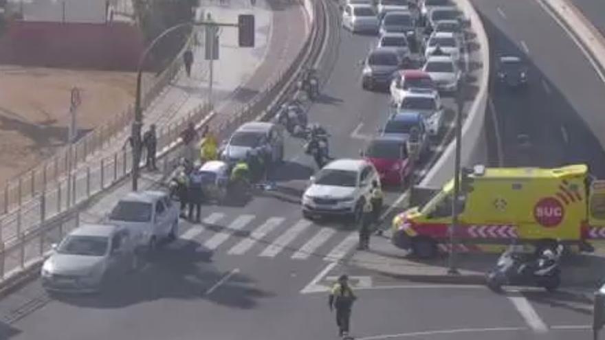 Una motorista herida en un accidente de tráfico en Gran Canaria
