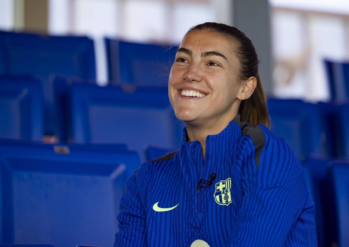 Patri Guijarro durante la entrevista con SPORT