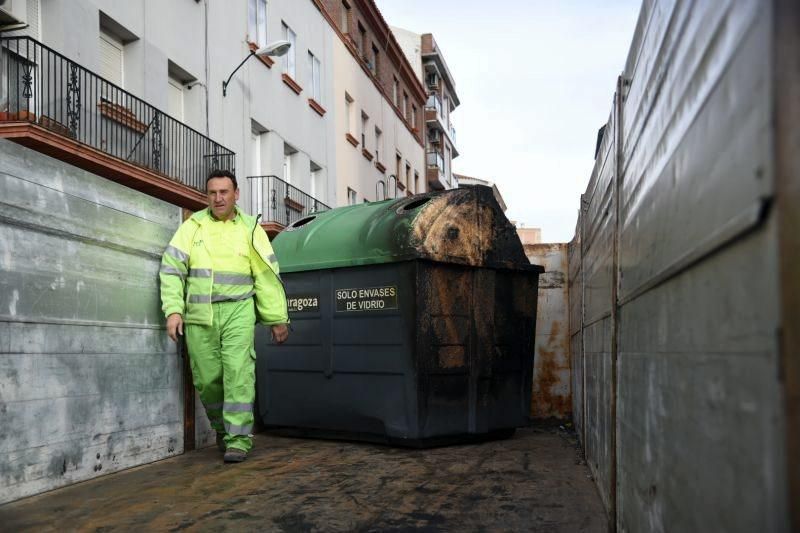 Nuevo incendio de contenedores en el Arrabal