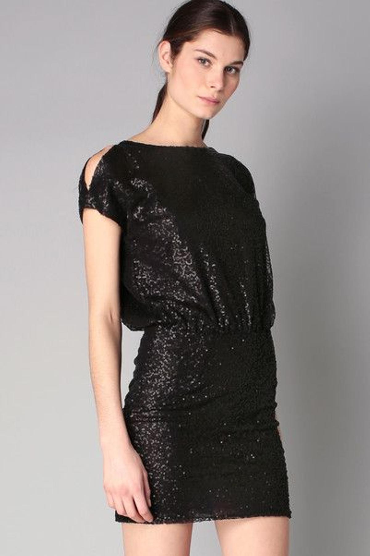 Vestido negro de lentejuelas, Only