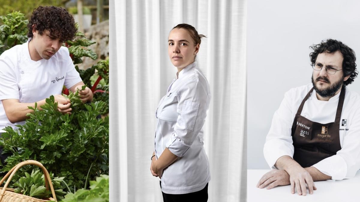 Chus Manzano (Casa Marcial), Paola Gualandi (Noor) y Ramón Perisé (Mugaritz).
