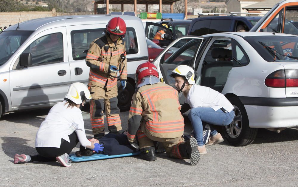 Simulacro de la Escuela de Enfermería de Castelló