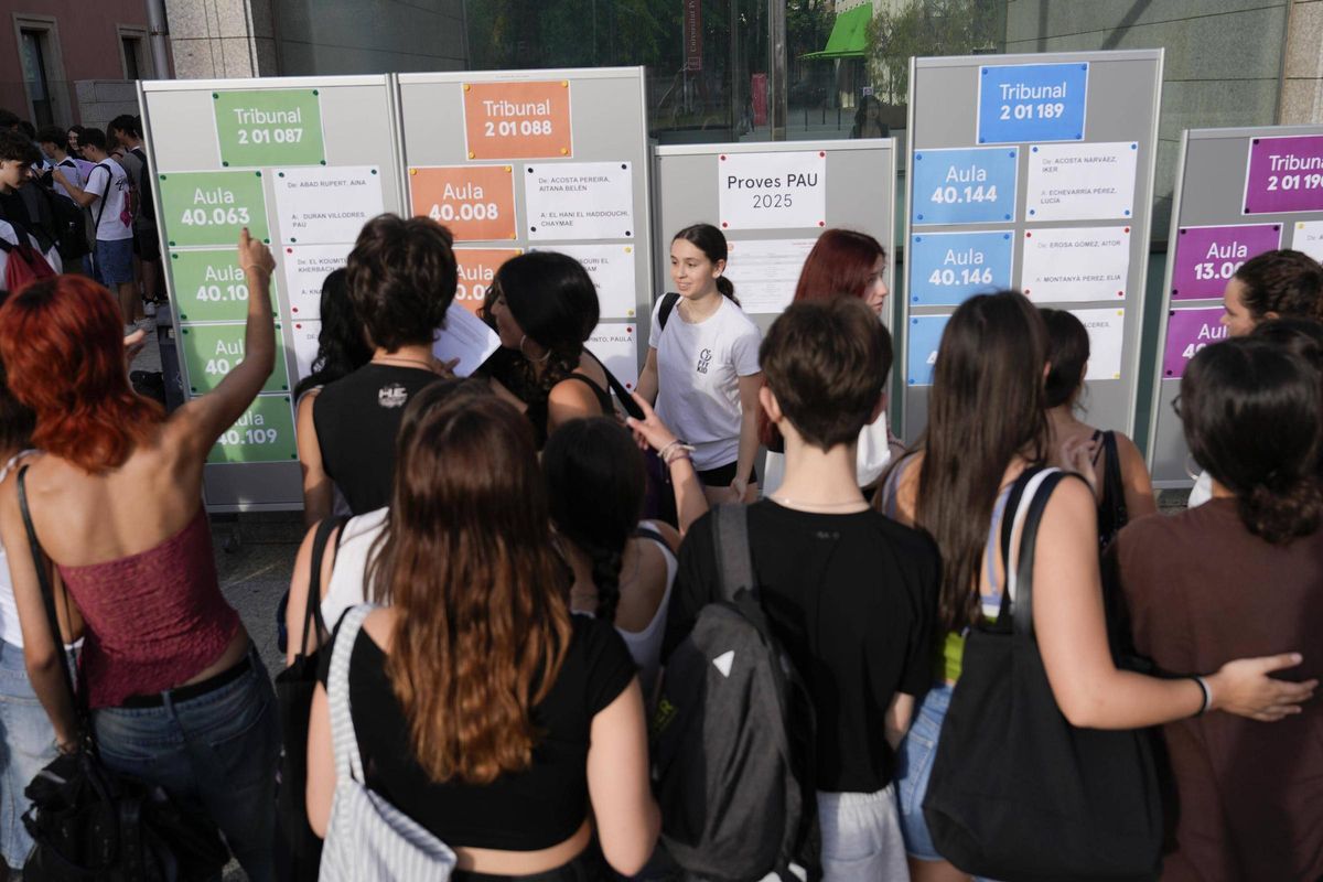 Primer día de selectividad 2025 en Catalunya.