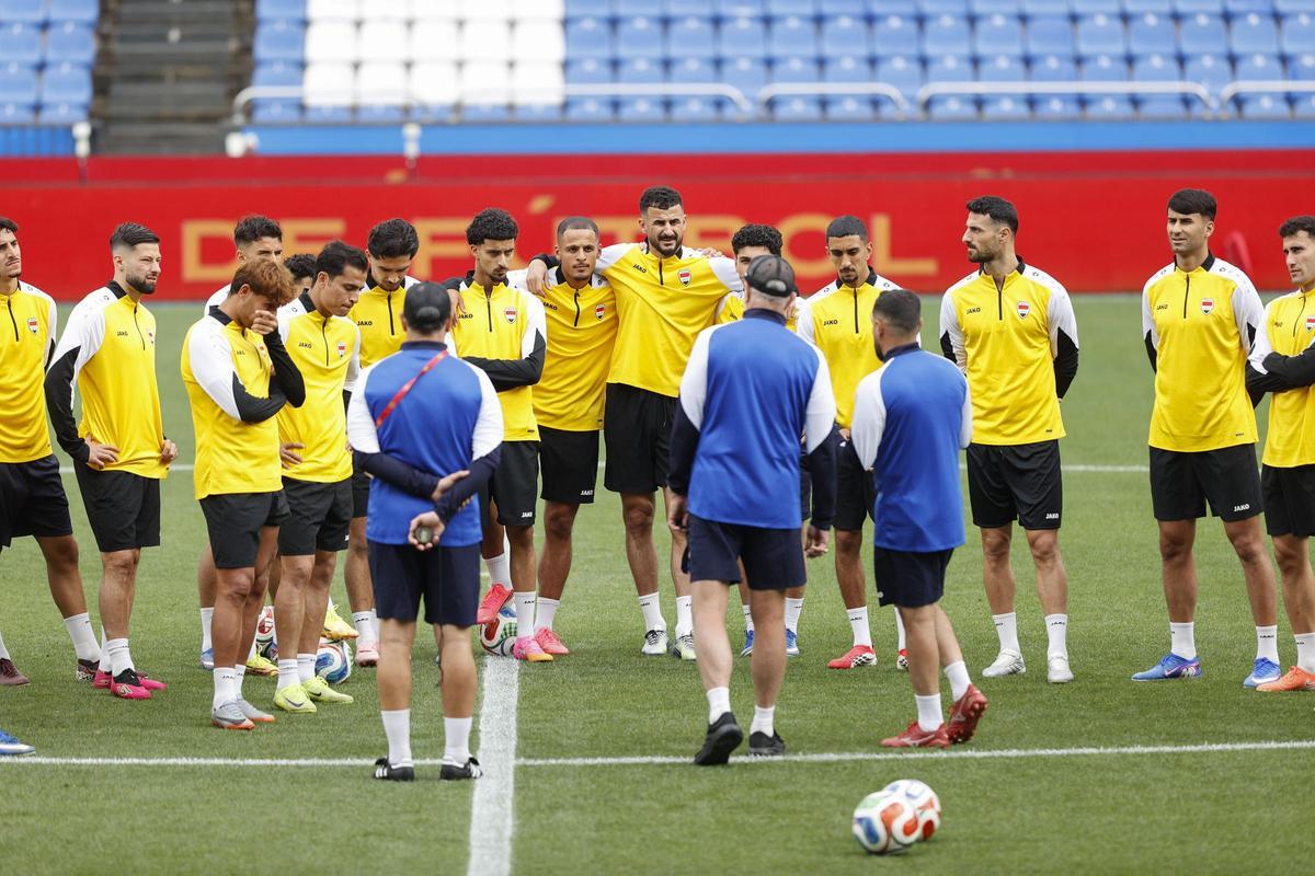 Entrenamiento de Irak en Riazor