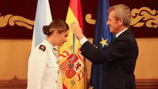 Leonor recibe la Medalla de Galicia: «Podo dar fe de que aquí me sentín como unha galega máis»