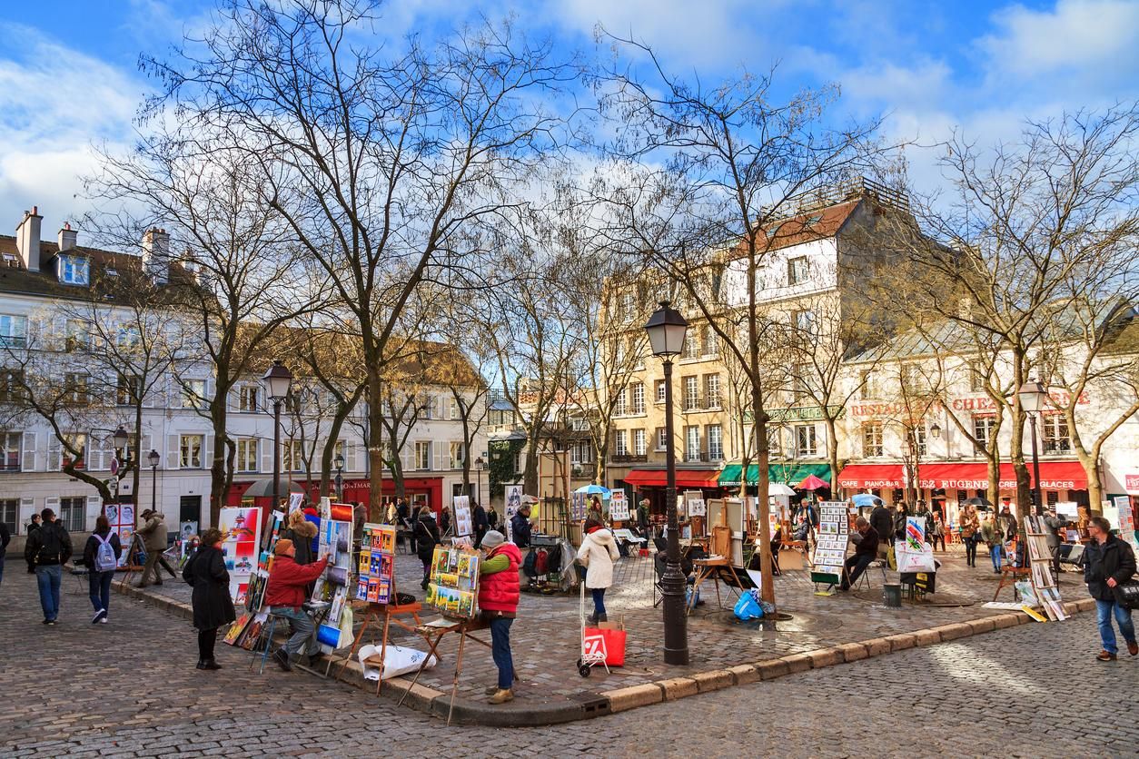 Plaza de los artistas en Montmartre
