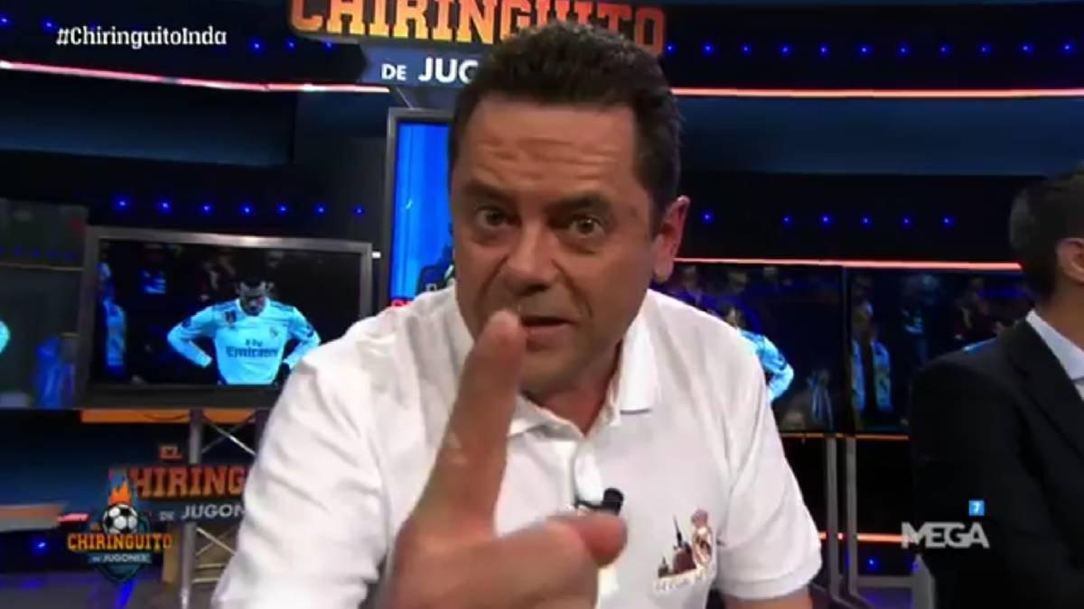 Roncero durante la emisión del Chiringuito