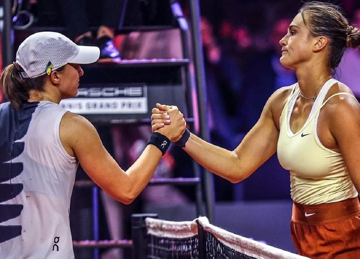 Swiatek y Sabalenka, en la final de Stuttgart.