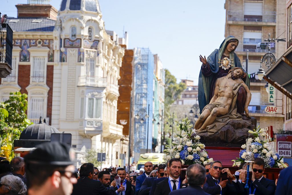 Procesión extraordinaria del centenario de la Virgen de la Piedad este domingo en Cartagena, en imágenes